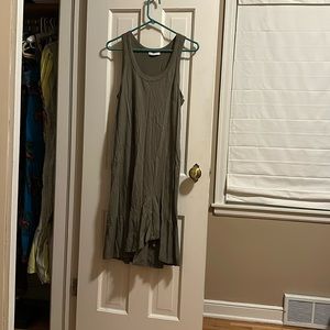 Michael Stars Jasmine Cotton Modal Swing Dress with Asymmetrical Hem